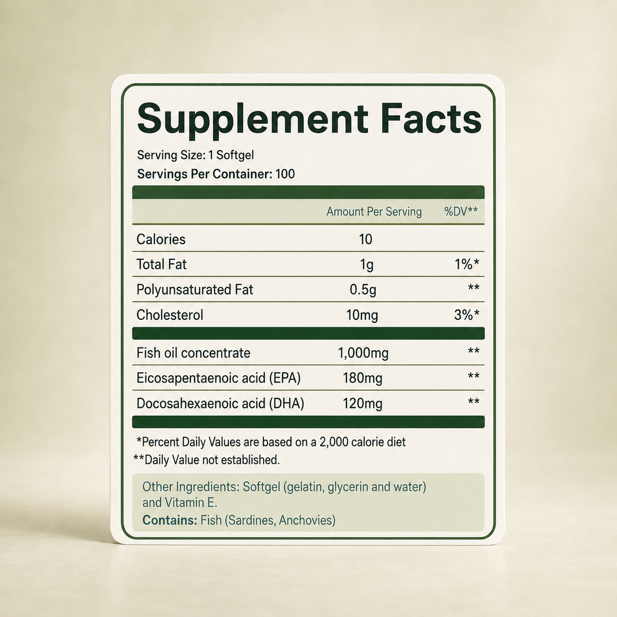 Omega — Omega-3 EPA + DHA